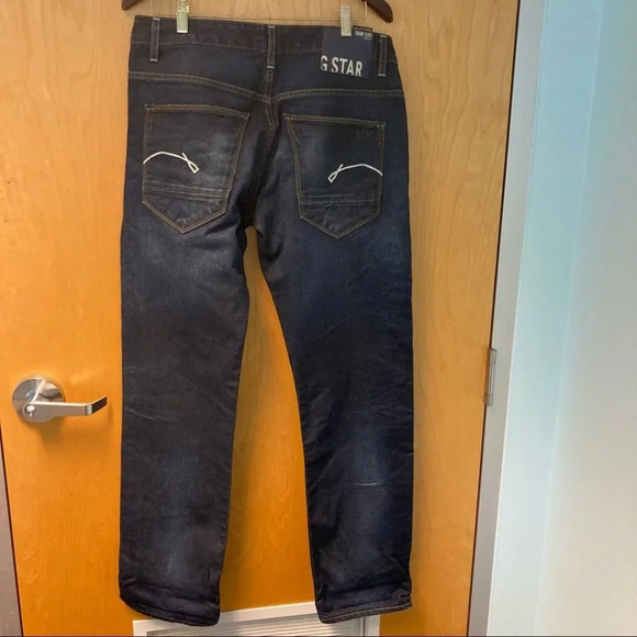 G-STAR RAW Sz 33 D 3301 Button fly 100%  cotton Jeans - Picture 8 of 15